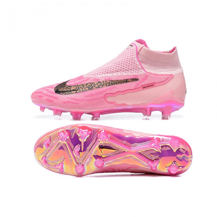 Phantom GX Elite FG High Soccer Shoes-Pink/Black-1055455
