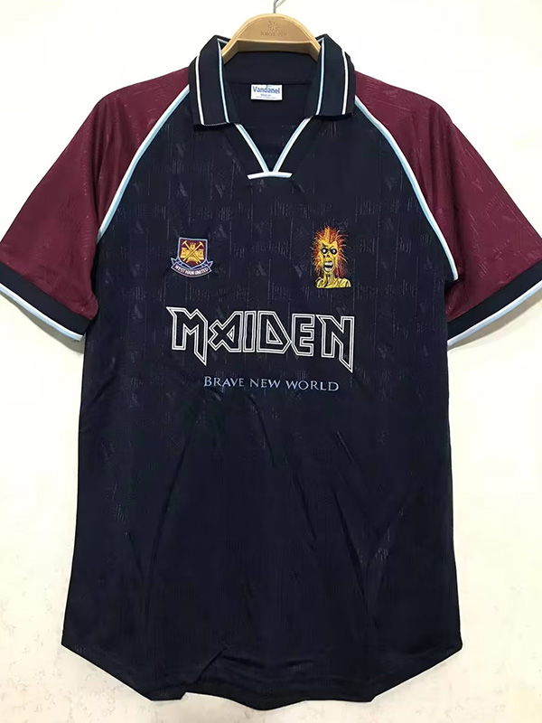 1999 West Ham #7 Iron Maiden Home Retro Soccer ...