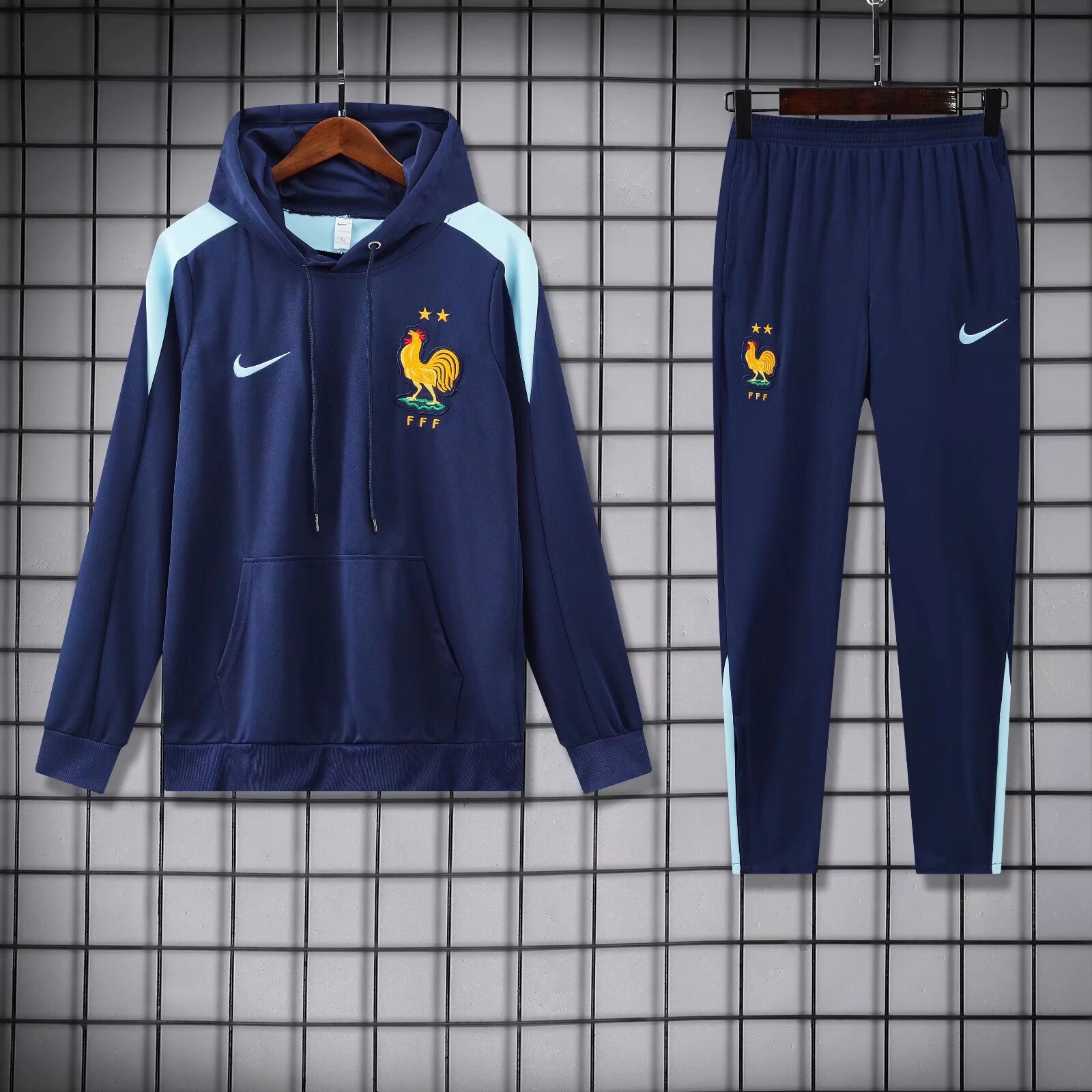 24-25 France blue Hoodie Jacket Tracksuit