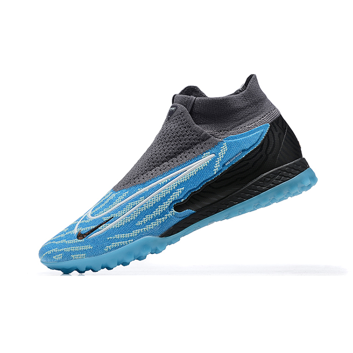 Phantom GX Elite DF Link TF High Soccer Shoes-Blue/Black-2291443