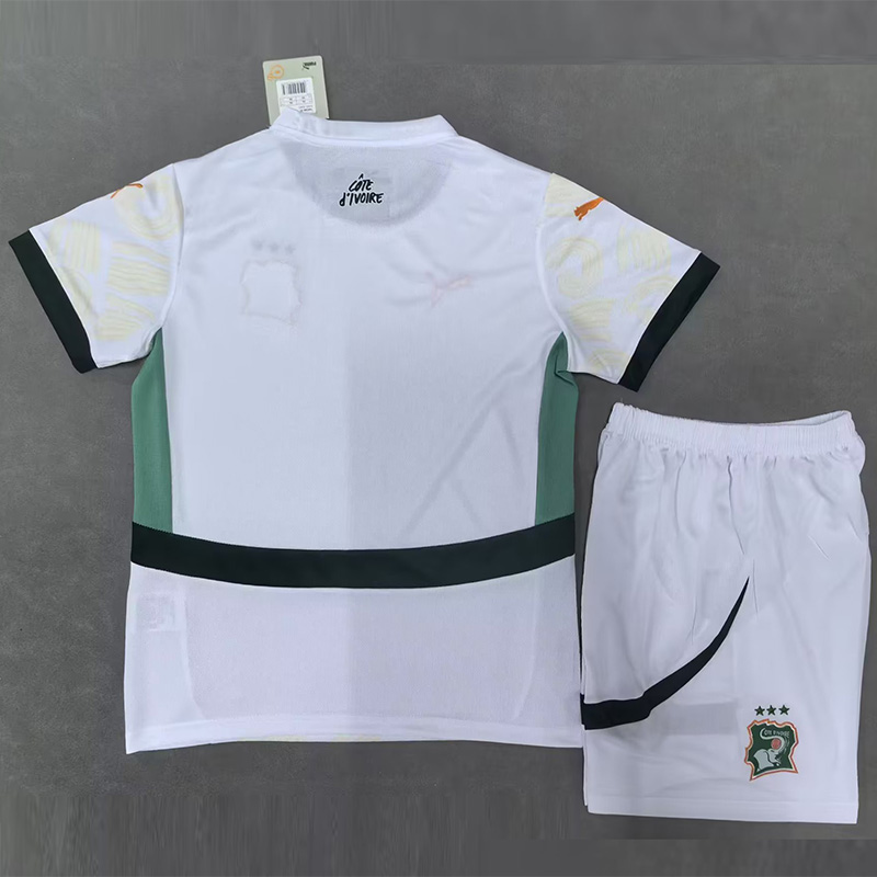 24-25 Ivory Coast Away Kids Soccer Jersey