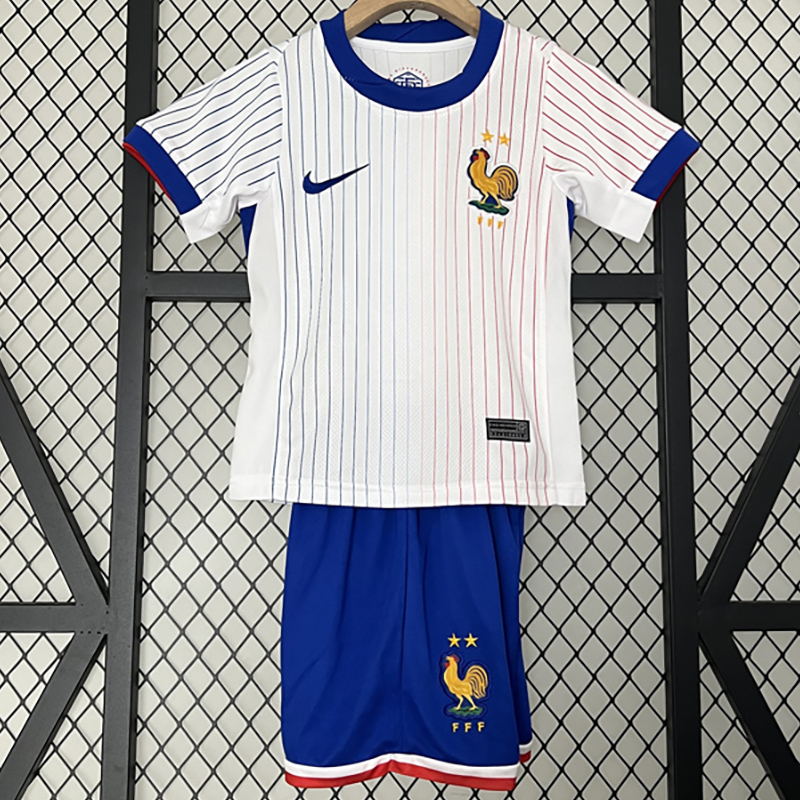 2024 France Away Kids Soccer Jersey