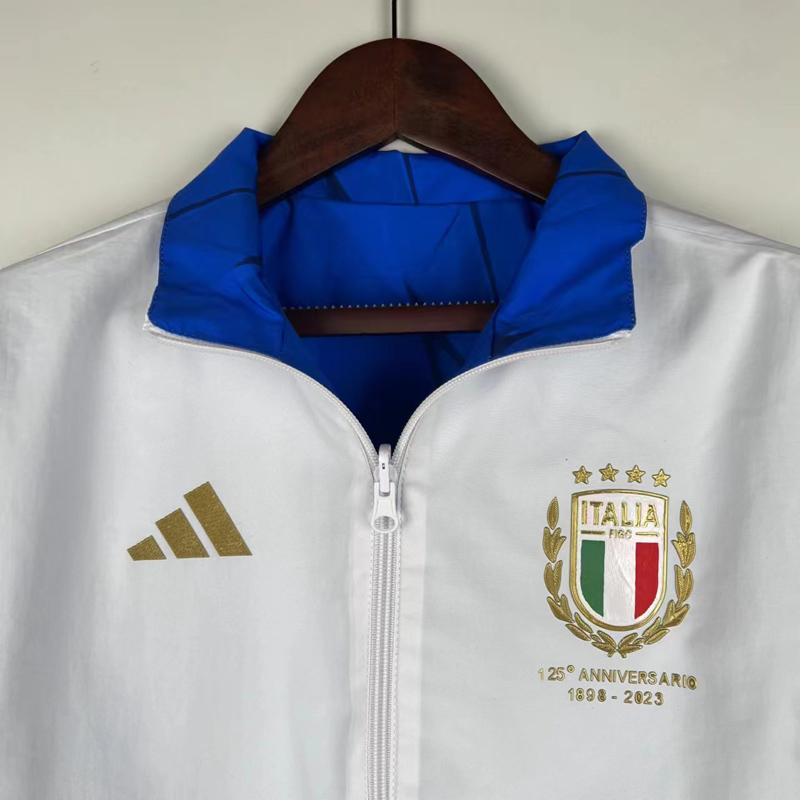 2023 Italy Blue & White Double Sided Windbreake...