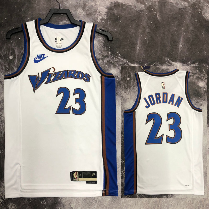 22-23 Wizards JORDAN #23 White Top Quality Hot ...