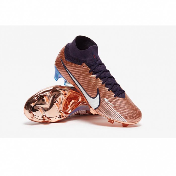 2022 World Cup in Qatar Mbappé Air Zoom Mercurial Vapor XV Elite FG High Soccer Shoes-Gold/Black-362388