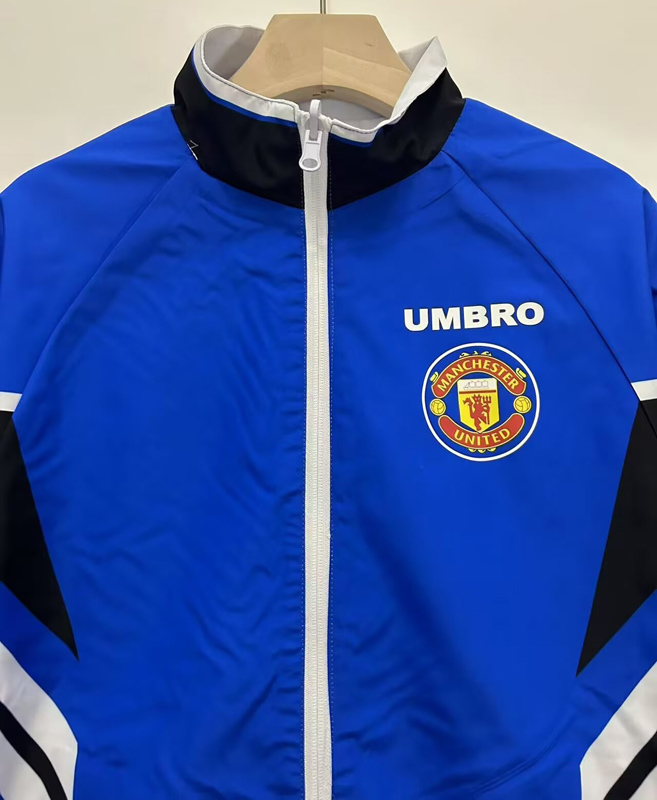 24-25 Man Utd Blue & White Retro Double Sided Windbreaker (双面风衣)