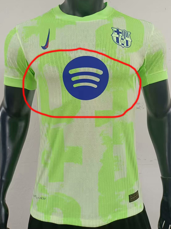 24-25 BAR Third Player Version Soccer Jersey #Only Have AD Logo (胸前不带字)