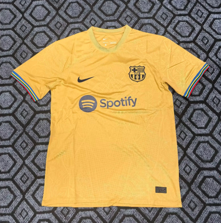 22-23 Bar yellow Fans  Retro Soccer Jersey