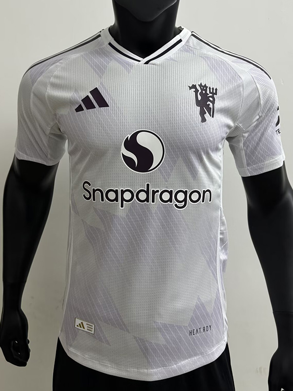 25-26 Man Utd White Purple Player Version Soccer Jersey