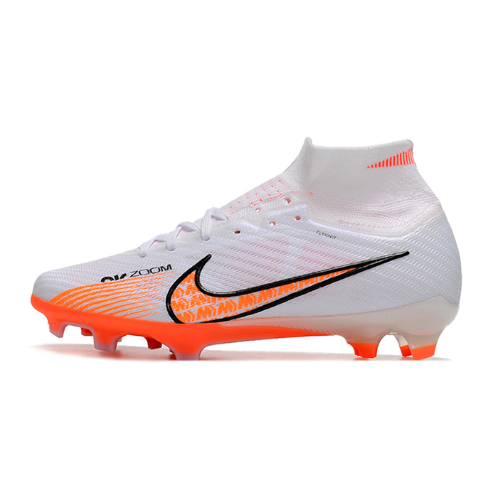 Air Zoom Mercurial Superfly IX Elite FG High Soccer Shoes-White/Orange-4565466