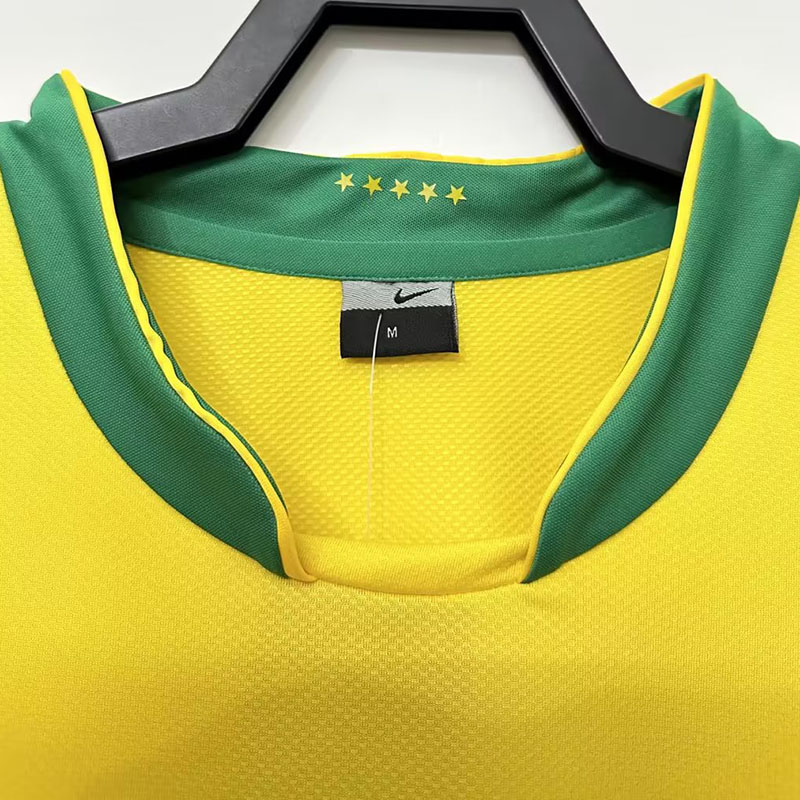 2006 Brazil Home Retro Soccer Jersey