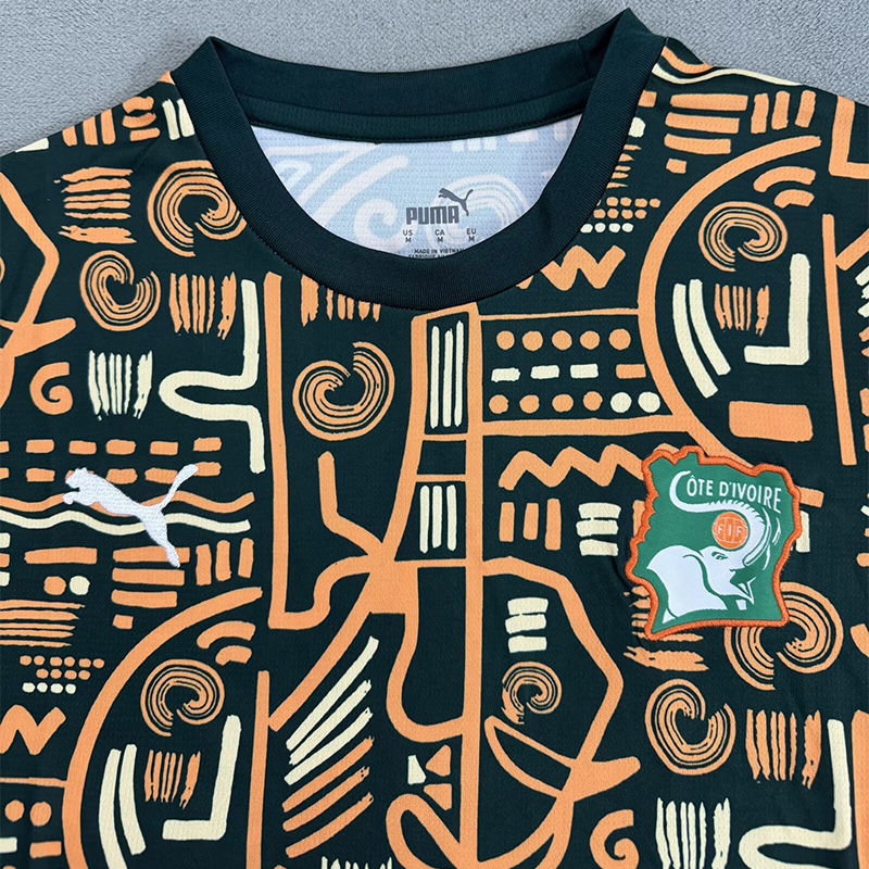 24-25 Ivory Coast Green Yellow Fans Training shirts