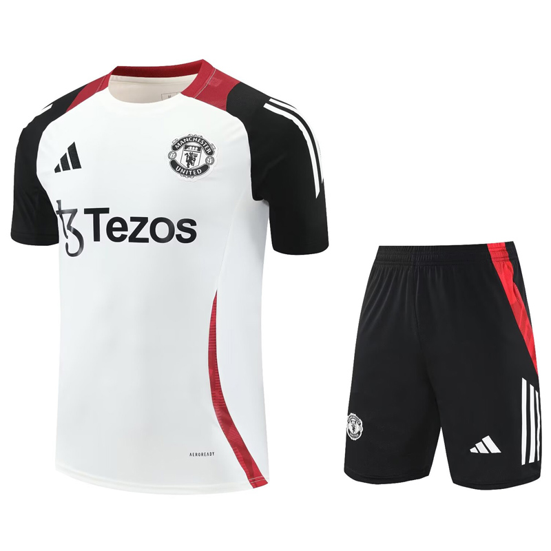 25-26 Man Utd White Training Short Suit