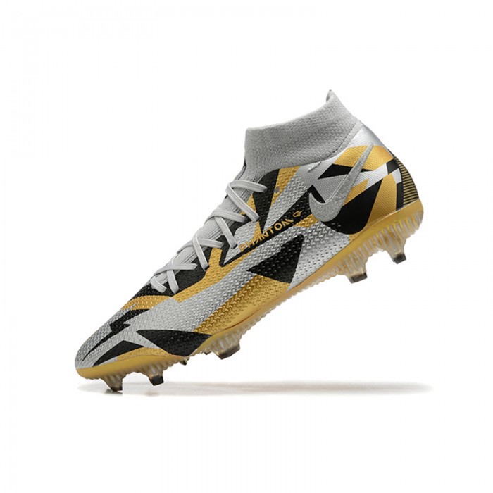 Phantom GT2 Dynamic Fit Elite FG High Soccer Shoes-Grey/Gold-1933201