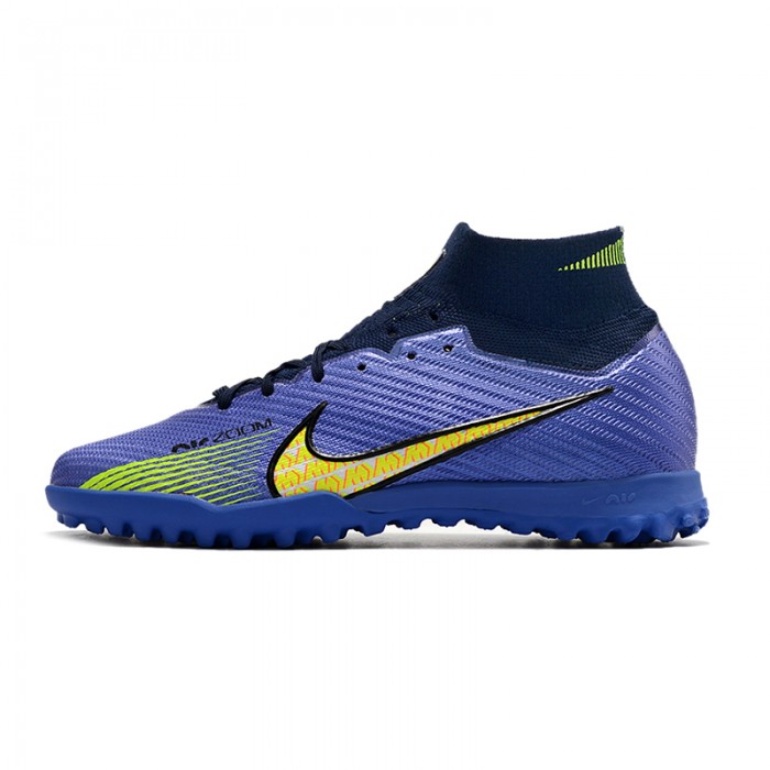 Air Zoom Mercurial Vapor XV Elite TF High Soccer Shoes-Navy Blue/Yellow-7350406
