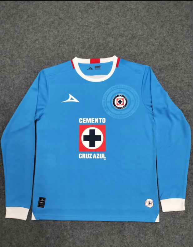 24-25 Cruz Azul Home Long Sleeve Soccer Jersey (长袖)