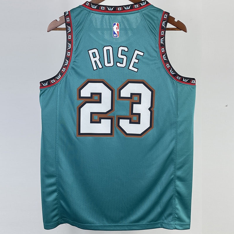 Grizzlies ROSE #23 Blue Top Quality Hot Pressin...