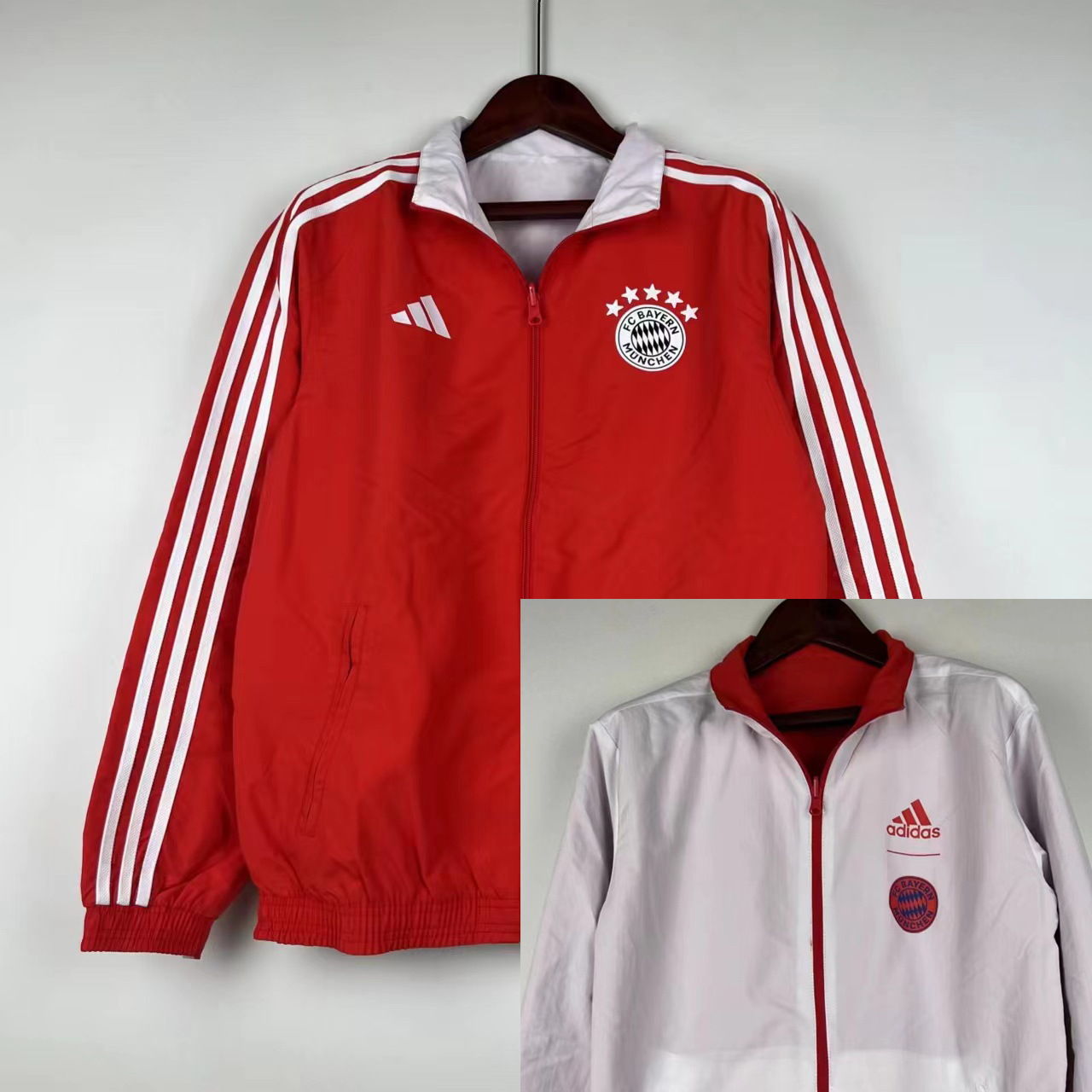 2023 Bayern Red & White Double Sided Windbreake...