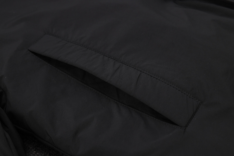 24-25 ACM Black Hooded Windbreaker Fabric Cotton Coat #G254(红标)