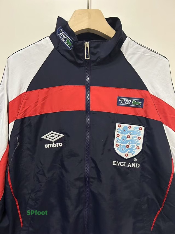 24-25 England Black White Windbreaker