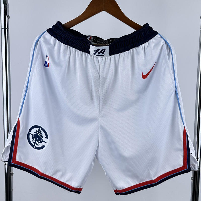 24-25 Clippers White City Edition Top Quality NBA Pants