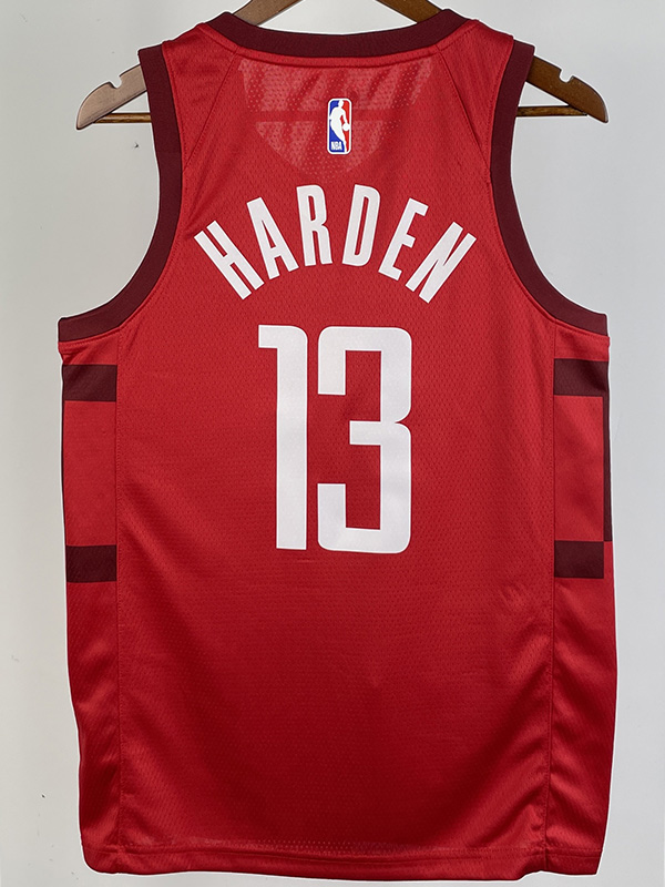 2018-19 ROCKETS HARDEN #13 Red Retro Top Qualit...