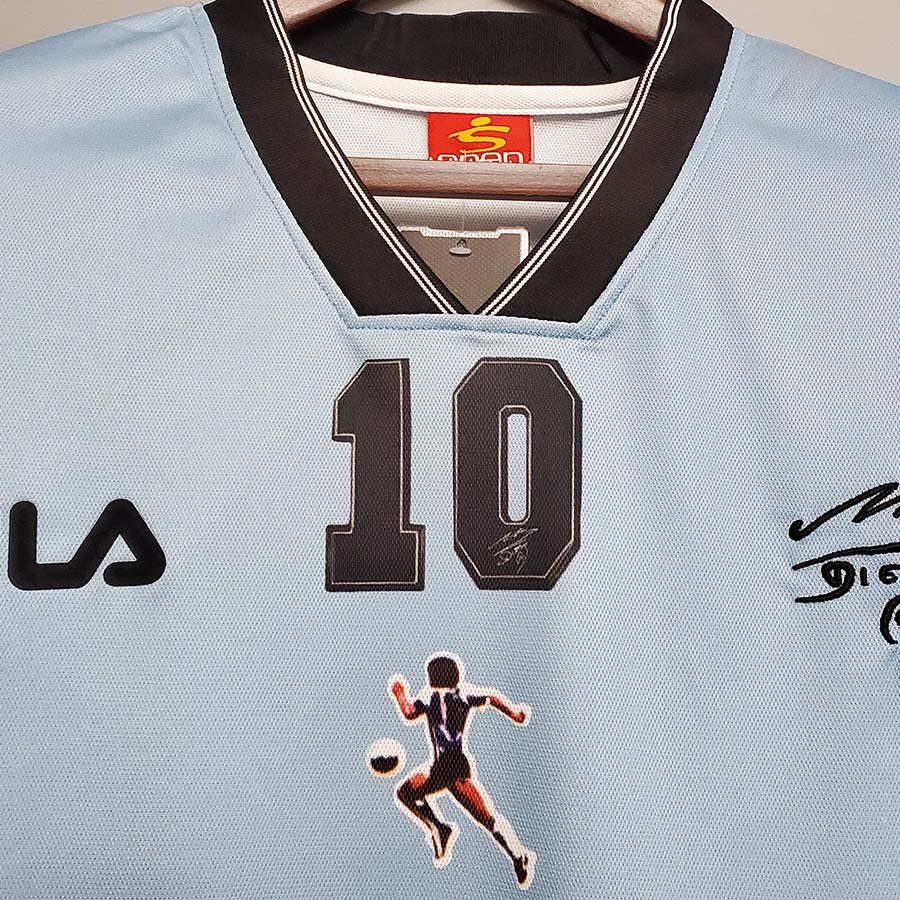 MARADONA 10# Argentina Home Retro Soccer Jersey...