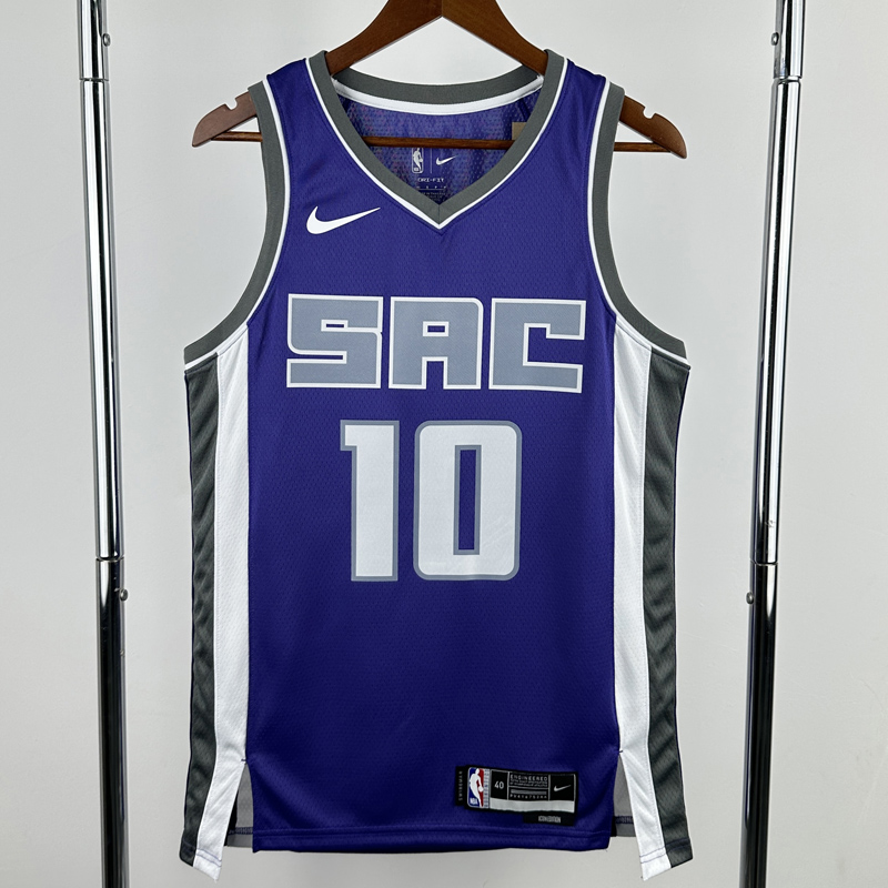 22-23 KINGS DEROZAN #10 Purple Away Top Quality Hot Pressing NBA Jersey(V领）