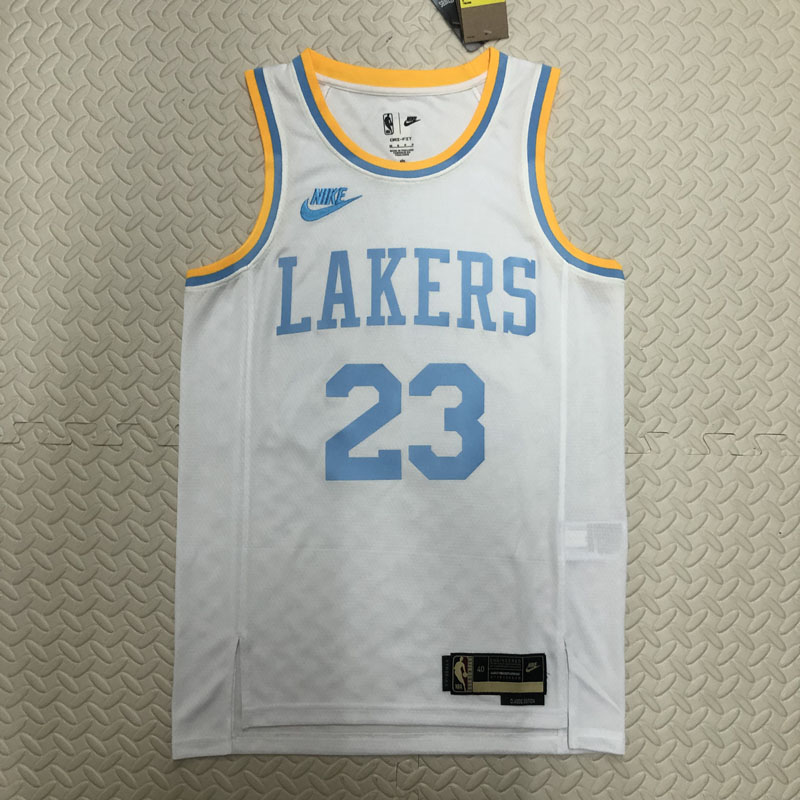 22-23 LAKERS JAMES #23 White Top Quality Hot Pr...