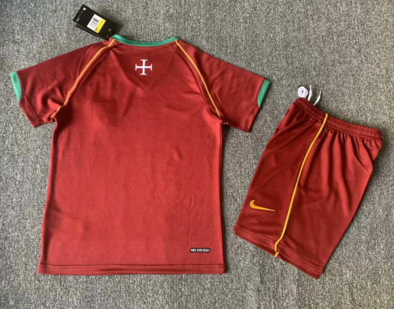 2006 Portugal Home Kids Retro Soccer Jersey