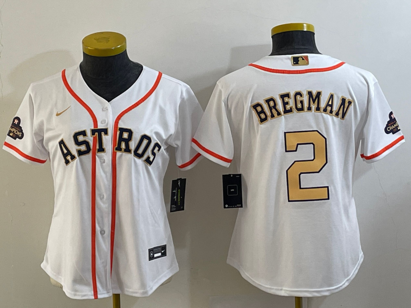 Houston Astros Women's champions baseball jersey BREGMAN 2
