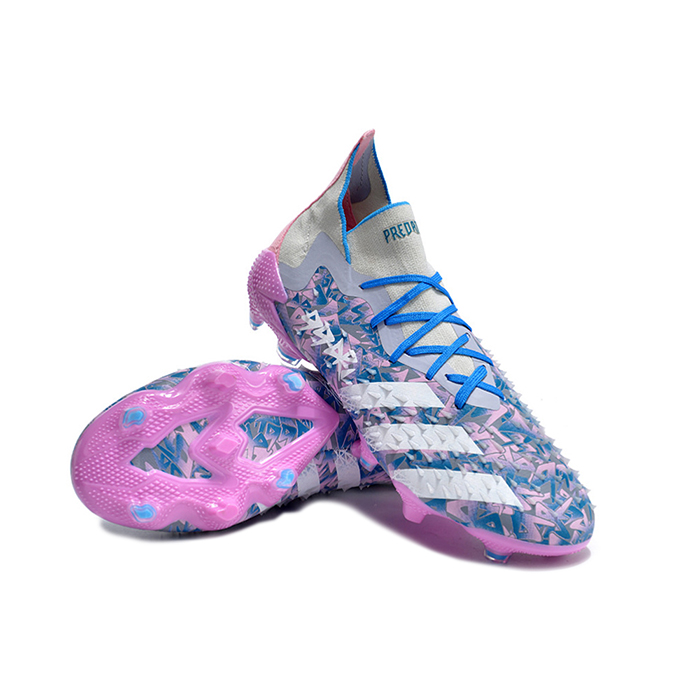 PREDATOR FREAK .1 FG High Soccer Shoes-Purple/Gray-1978528