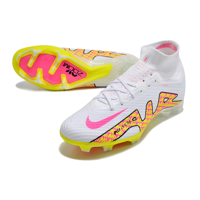 Air Zoom Mercurial Superfly IX Elite FG High Soccer Shoes-White/Yellow-9658022