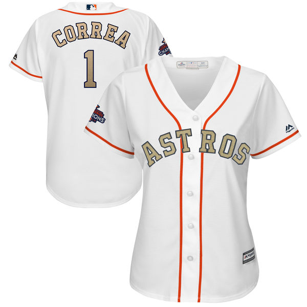 Houston Astros Women's baseball jersey CORREA 1