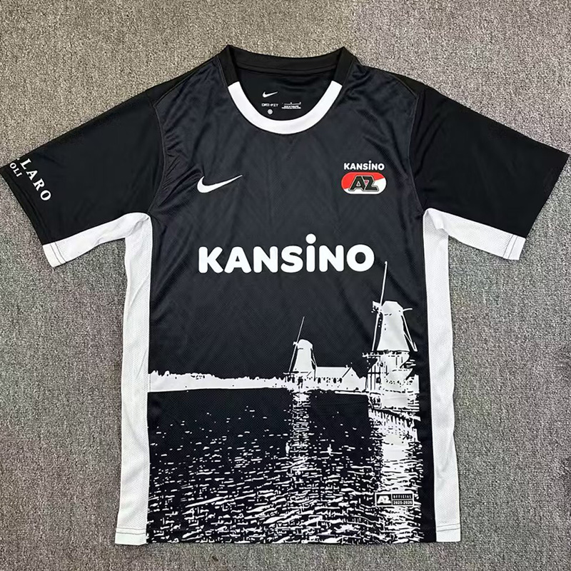 25-26 Alkmaar FC Black Fans Soccer Jersey