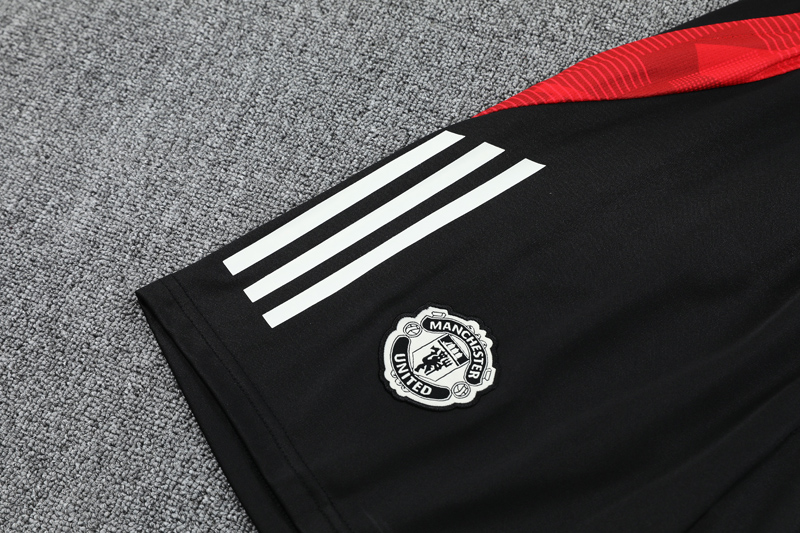 25-26 Man Utd Black Tank top and shorts suit