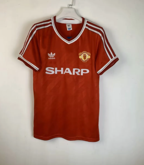 1986 Man Utd Home Retro Soccer Jersey