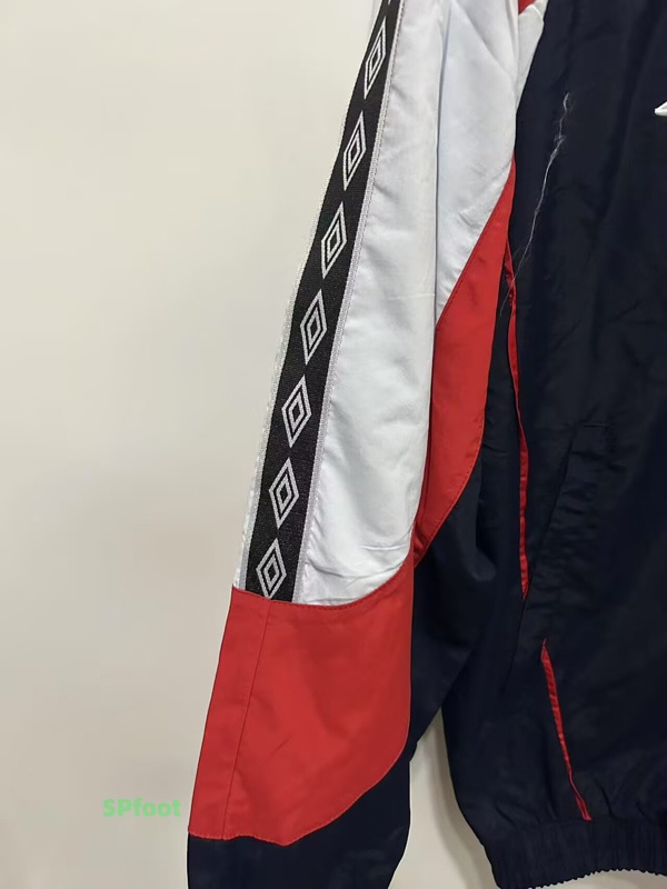 24-25 England Black White Windbreaker