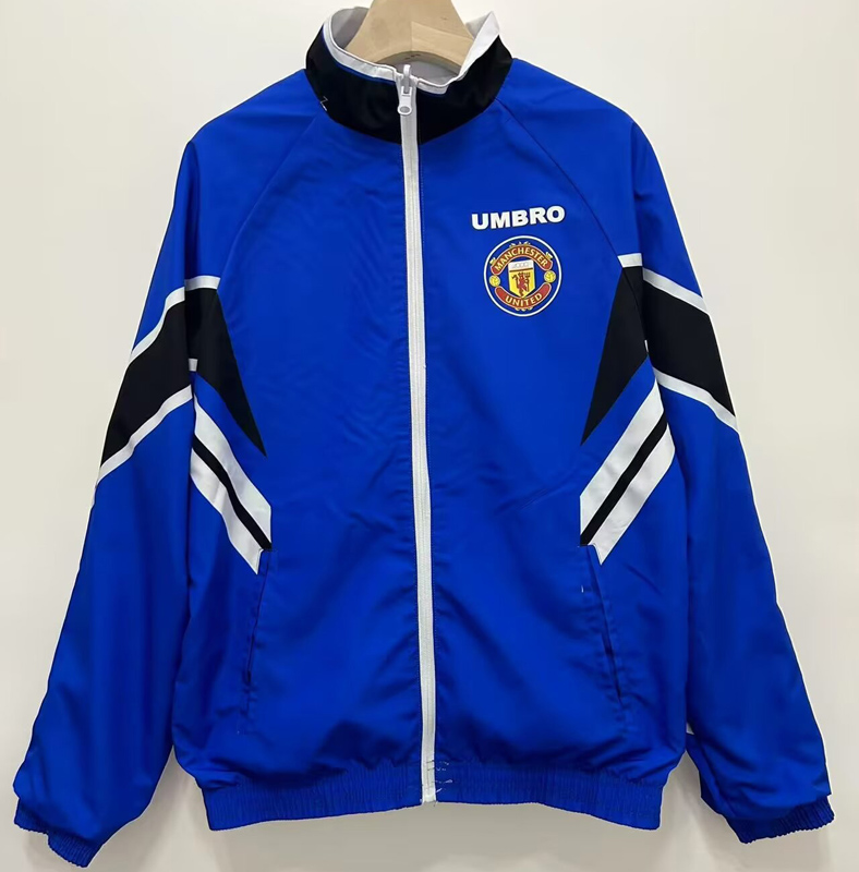 24-25 Man Utd Blue & White Retro Double Sided Windbreaker (双面风衣)