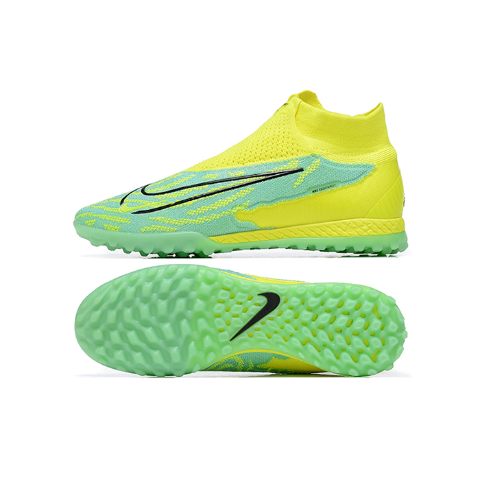 Phantom GX Elite DF Link TF High Soccer Shoes-Green/Yellow-726466
