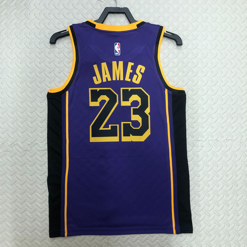 22-23 LAKERS JAMES #23 Purple Top Quality Hot P...