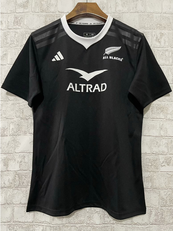 24-25 New Zealand All Blacks Home Rugby Jersey (圆领)