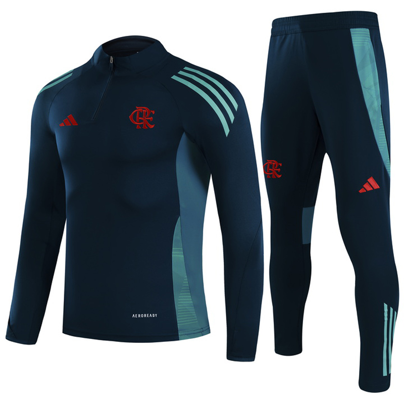25-26 Flamengo Royal blue Half Pull Tracksuit (半拉链)