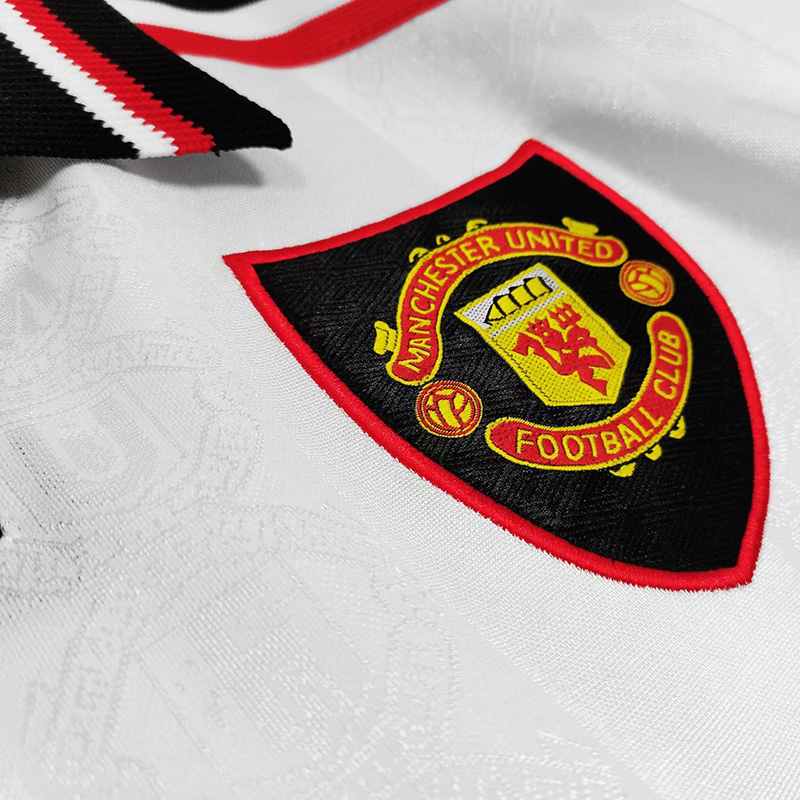 1998-1999 Man Utd Away Long Sleeve Retro Soccer...