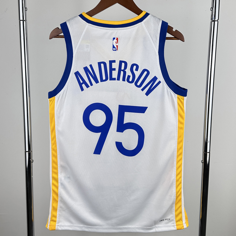 22-23 WARRIORS ANDERSON  #95 White Top Quality Hot Pressing NBA Jersey (V领)