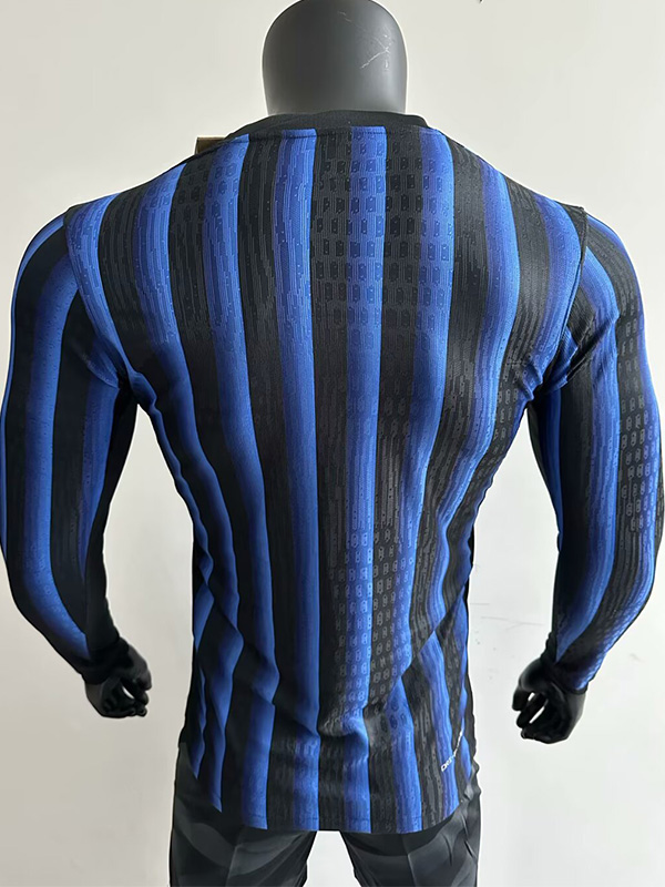 25-26 INT Blue Black Special Edition Long Sleeve Player Version Soccer Jersey (长袖球员)