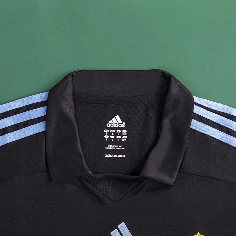 2009-2010 RMA Away Black Retro Soccer Jersey