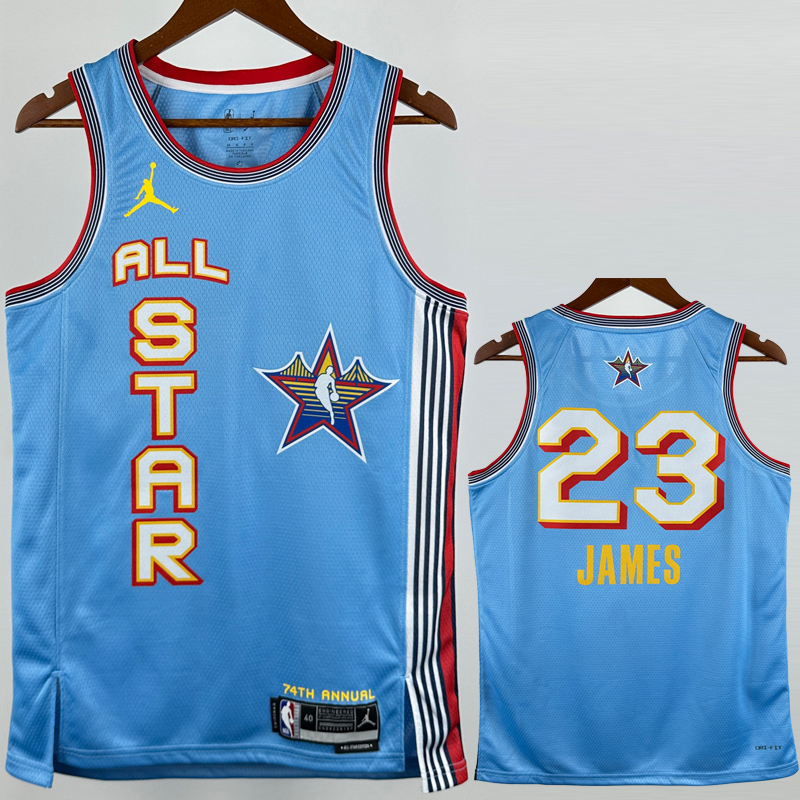 25-26 ALL-STAR JAMES #23 Light blue Top Quality Hot Pressing NBA Jersey