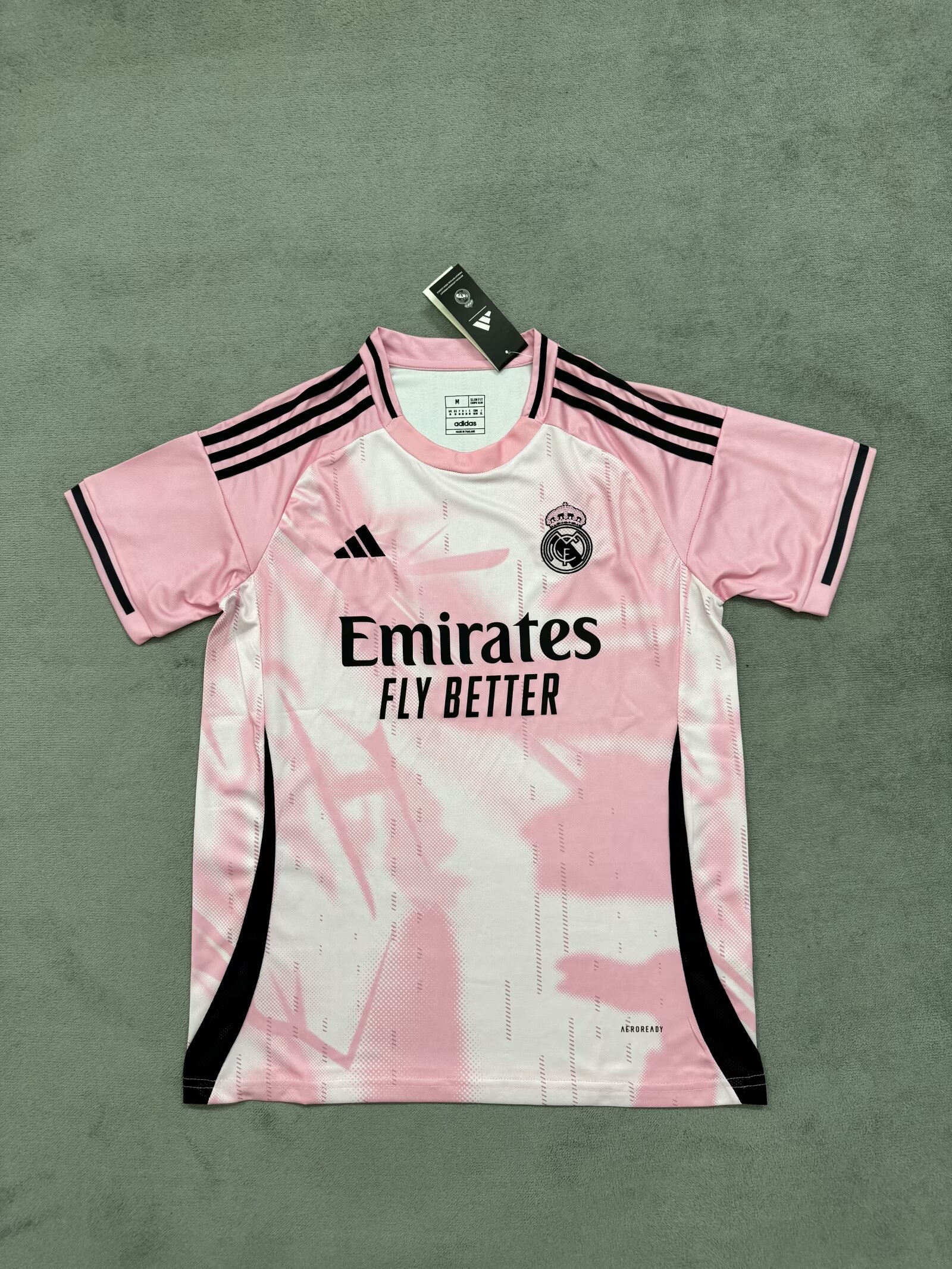 24-25 RMA Pink White Special Edition Fans Soccer Jersey