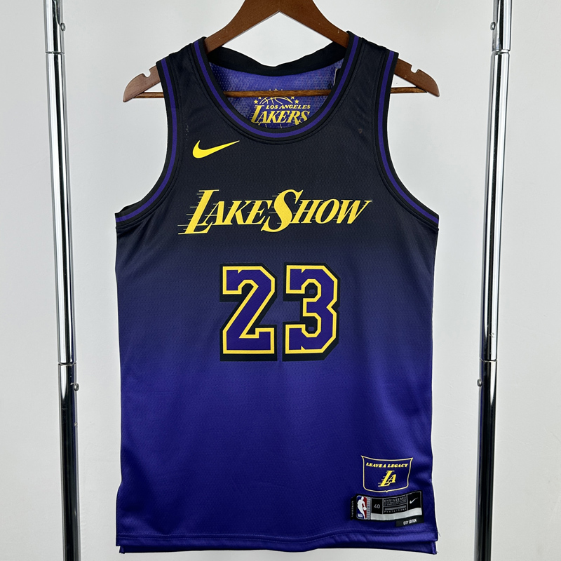 24-25 LAKERS JAMES #23 Royal blue City Edition Top Quality Hot Pressing NBA Jersey